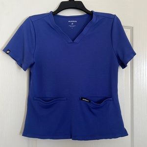 Jaanuu Cesi Slim Scrub Top Galaxy Blue